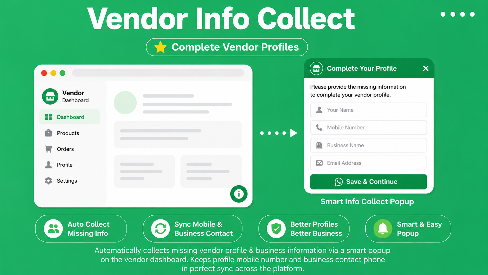 Vendor Info Collect - WhatsApp Official Api Addon